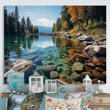 Lakeside Retreat I - Cottage Canvas Wall Art